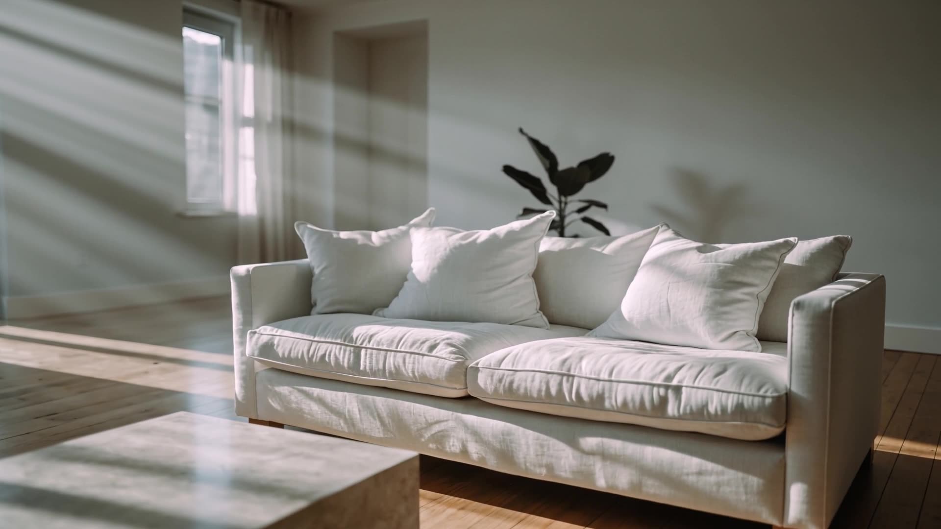 A freshly cleaned, sunlit Downriver living room