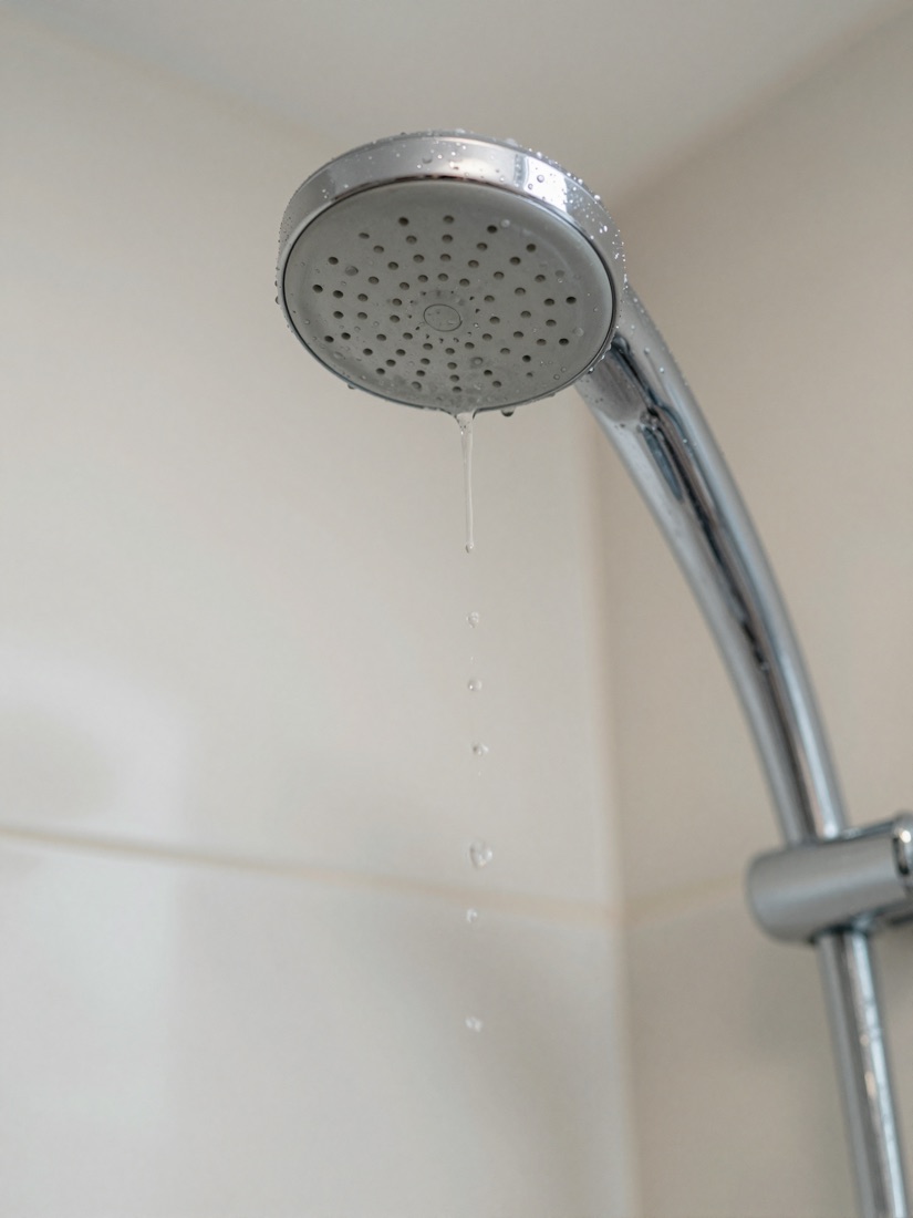 Gleaming clean shower head